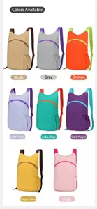 Details showing various vibrant color options of the lightweight casual travel backpack.