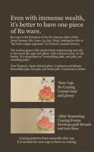 Ru kiln ceramic tea cup with cute strawberry rabbit illustration, Chinese style master teacup.