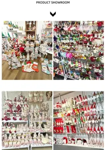 Christmas plush doll holiday decoration hanging ornament showroom wholesale display style.
