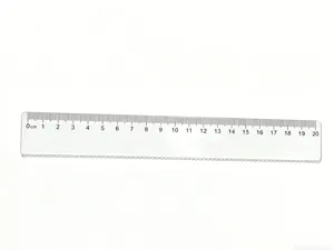 Regla ondulada de plástico transparente 20cm regla de dibujo para estudiantes y oficina.