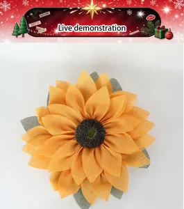 Fabric sunflower hanging ornament autumn home wall decoration festival flower decor.