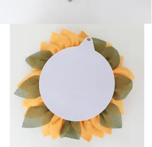 Fabric sunflower wreath door hanging autumn home decorative flower garland decoration