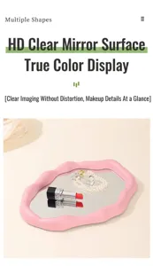 Nordic plastic irregular cloud makeup mirror creative Memphis style desktop vanity mirror decor