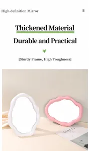 Nordic plastic irregular cloud makeup mirror desktop vanity mirror for bedroom decoration