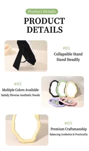 Nordic irregular cloud makeup mirror desktop dressing mirror with foldable stand multi-color
