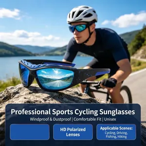 Polarized Cycling Sunglasses TR90 PC Frame UV400 Protection Windproof With Sponge Padding Outdoor Sports Men Women