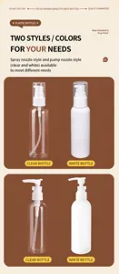 Wholesale PET plastic lotion pump bottle empty travel portable cosmetic dispenser container
