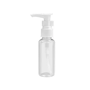 Clear plastic pump bottle portable travel container for lotion shampoo liquid foundation 1pc