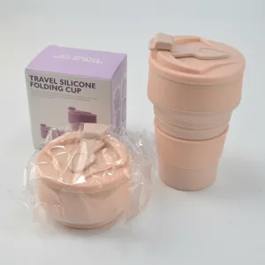Portable silicone folding cup for travel outdoor camping collapsible coffee water bottle