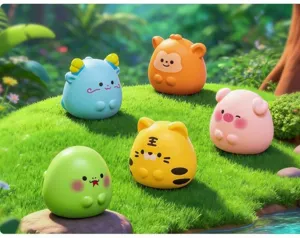 Cute 12 Chinese zodiac resin miniature figurines, perfect for DIY micro landscape desktop decor.
