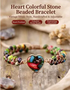 Nahaufnahme des vintage kaiserlichen Jaspis Herz geflochtenen Armbands, anpassbar.