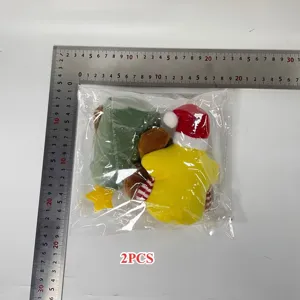 Weihnachten Stern Plüschtier Set mit Weihnachtsmütze, festliche Baum Deko 2 Stücke