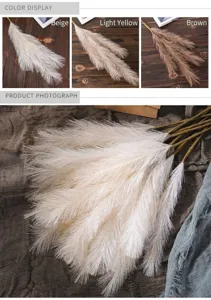 Artificial pampas grass artificial reed flowers for home decor wedding floral arrangement.