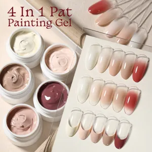 UR SUGAR Pat Painting Gel For Gradient Blush Nail Art Solid Creamy UV LED Soak Off Color Gel For Manicure Professional Nail Art Design