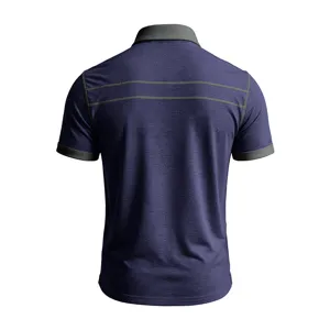 Polo manica corta da uomo traspirante top casual colore a contrasto per la moda estiva