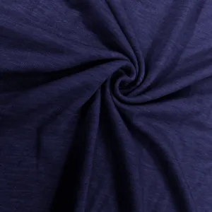 Campione di tessuto in maglia blu scuro estate T-shirt materiale traspirante cotone morbido