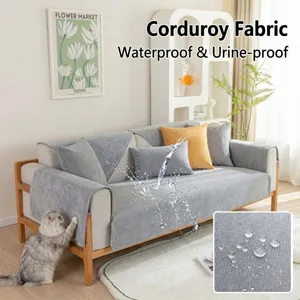 Thickened corduroy pet sofa cover waterproof non-slip one-piece couch protector mat