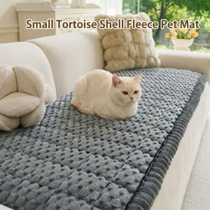 Thick plush non-slip pet sofa mat grey cushion comfortable cat dog furniture protector