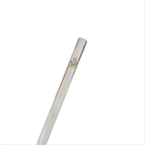 Cute clear glass drinking straw with delicate floral pattern eco-friendly reusable for coffee milk
