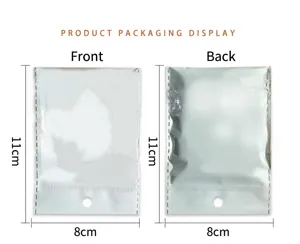 Pochette emballage bijou fenetre transparente sachet aluminium 11x8cm accessoire etui