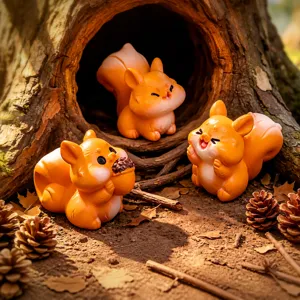 Schattige eekhoorn miniaturen van hars voor microlandschap bonsai DIY tuindecoratie ambachten.