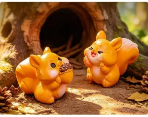 Schattig miniatuur eekhoorn beeldje voor tuindecoratie DIY landschap micro ornament.