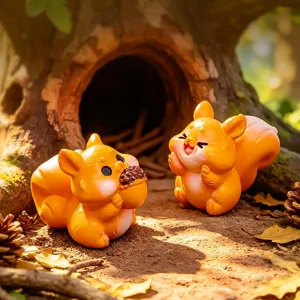 Schattige miniatuur eekhoorn hars beeldjes voor micro landschap tuinieren DIY decoratie