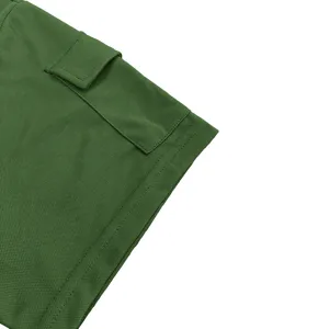 Close-up detail of men green short sleeve t-shirt sleeve cuff construction design.