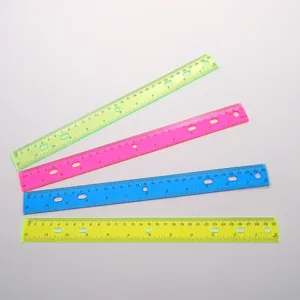 righe dritte colorate in plastica da 30cm con fori cancelleria per studenti ufficio