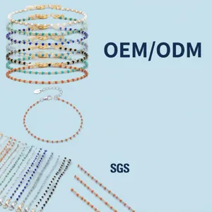S925 sterling silver bracelet featuring colorful enamel, trendy minimalist daily jewelry.