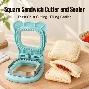 Taglia e sigilla sandwich quadrato con design a orecchie di orso per strumenti da cucina toast.