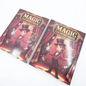 Magic coloring book detail view, magic trick prop, kids educational toy and holiday gift.
