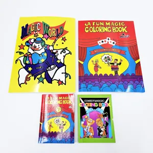 Mini cartoon magic coloring books set, fun magic trick props and animation books for kids.