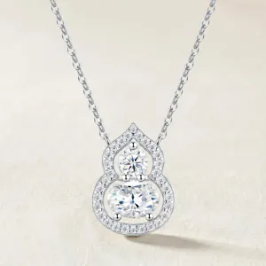 Ασημένιο S925 Moissanite Κολιέ Κολοκύθα Μόδας Γυναικείο Κομψό αλυσιδωτό κόσμημα λαιμού