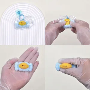 Adorable candy cloud squishy toy, food-grade silicone soft decompression pinch toy for kids.