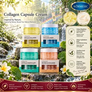KORMESIC Capsule Face Cream Collagen Hyaluronic Acid Retinol Gold Moisturizing Brightening Anti Aging Repair Skin Care Cream