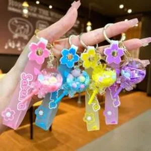Colorful lollipop keychain with silicone strap cute cartoon backpack school bag pendant
