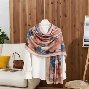 Korean design cotton linen scarf soft lightweight summer sun protection shawl wrap decor