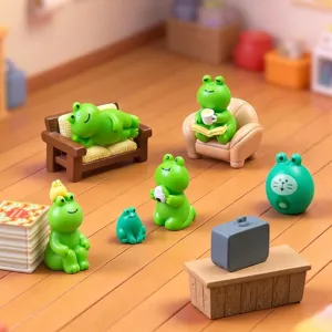 Cute Japanese Resin Frog Miniature Figurine Cartoon Micro Landscape Garden Decoration DIY Dollhouse Accessories Ornament
