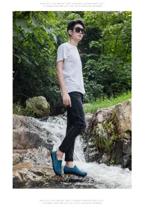 Men short waterproof rain boots outdoor anti-slip rubber slip-on shoes for work wear