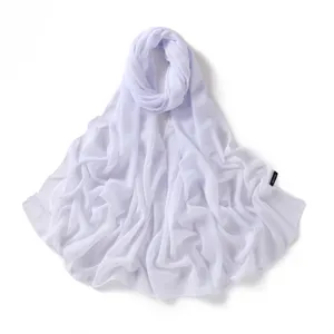 Light purple chiffon scarf detail, soft lightweight fabric shawl, elegant solid color wrap.