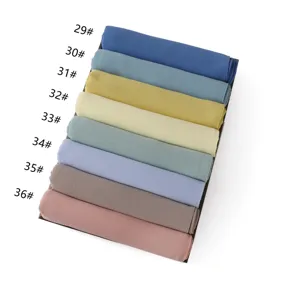 Écharpe Longue en Mousseline Couleur Macaron Châle Élégant Uni pour Femme Voyage