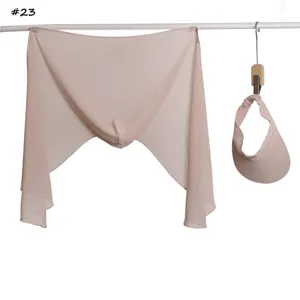 Set kapoulas hijab apo sifon kai ilioprostasias gia gynakes stin kathimerini xrisi poly.