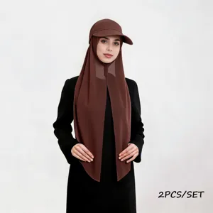 Set Prostasias Iliou apo Kapoufa Sifon kai Keno Kapelo gia Gynaikes Elafro Anapneysimo Mousoulmaniko Kefalodeto Monochromo