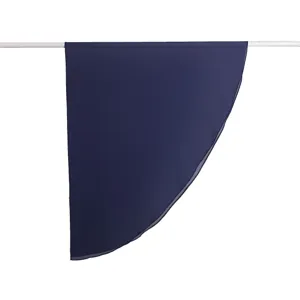 Sciarpa in chiffon ricurva blu navy leggera da donna elegante tinta unita per viaggio.