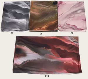 Luxe aquarelle tie-dye coton mercerise long foulard chale pour femmes elegante