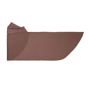 Hijab istantaneo in morbido chiffon paillettato con visiera, elegante copricapo marrone.