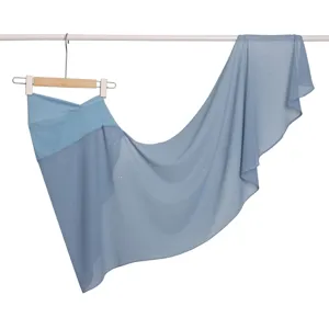 Gonna avvolgente in chiffon stellato blu elegante sciarpa da danza con paillettes glitter.