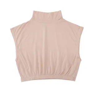 Femme col montant amovible faux col modal sans manches chauffe-cou hiver mode chaud