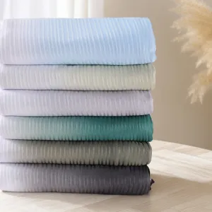 Bufanda Larga de Punto Acanalado Degradado Bicolor Modal Bloque de Color Chal de Viaje Versátil Moda Mujer